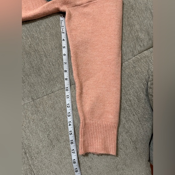 Easel Peach Sweater with Teal Floral Accents - Picture 8 of 8